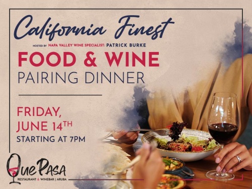 Experience California's Finest at Que Pasa's Five-Course Food and Wine Pairing.
