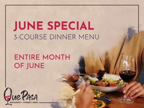 Celebrate June with a Culinary Escape: Our 3-Course Dinner Special at Que Pasa!